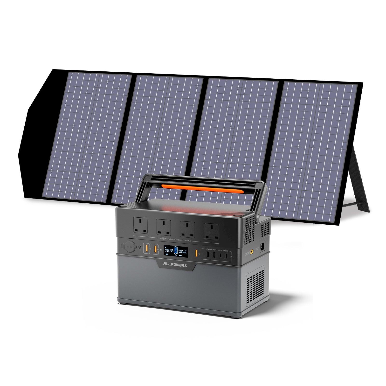 ALLPOWERS Solar Generator 1500W (S1500 Plus + SP029 140W Solar Panel)